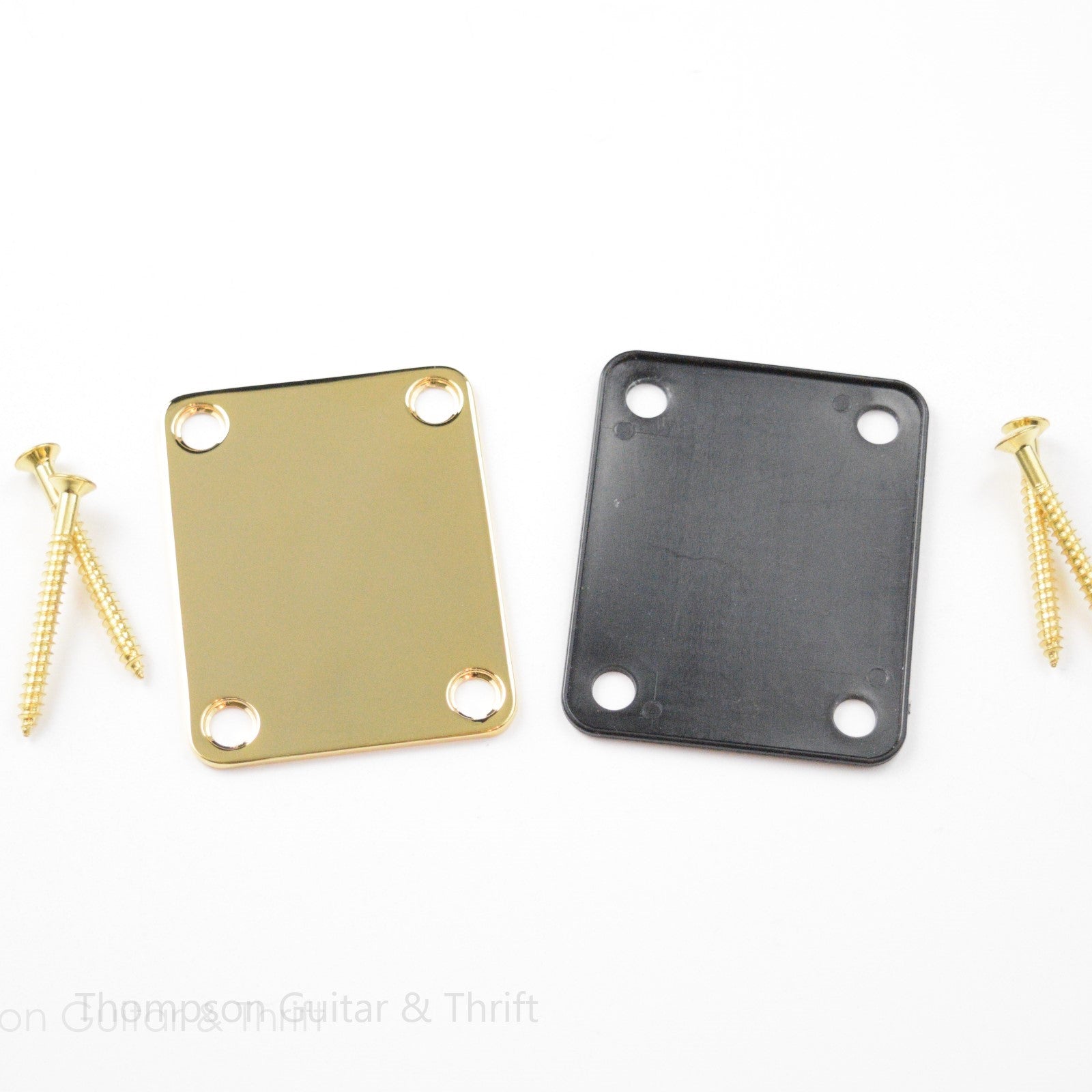 Gold Neck Plate, Gasket and Screws for Guitar