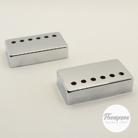 Set of 2 50mm Humbucker Pickup Covers in Chrome