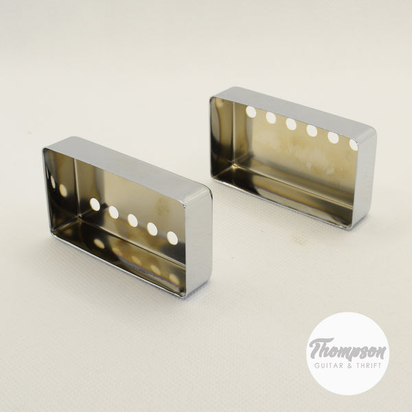 Set of 2 50mm Humbucker Pickup Covers in Chrome