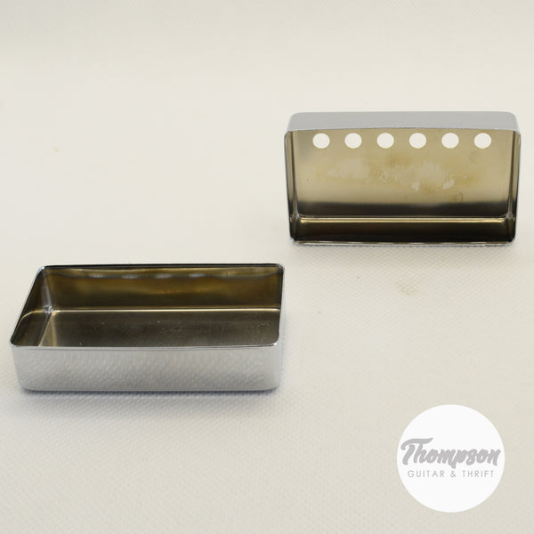 Set of 2 50mm Humbucker Pickup Covers in Chrome