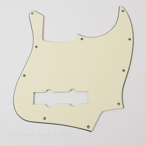 Cookies & Cream! Off-White Jazz Bass Style Pickguard 10-Screw 3-Ply (Blemished) (NOS)