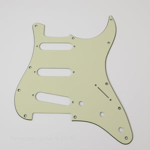 Mint Green Strat Style Pickguard 11-Screw SSS 3-Knob 3-Ply