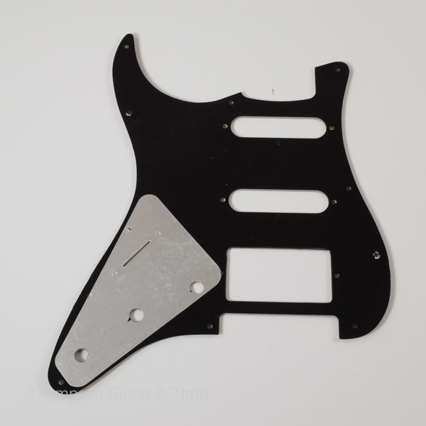 Red Pearloid Strat Style Pickguard 11-Screw HSS 3-Knob 2-Ply (Closeout)