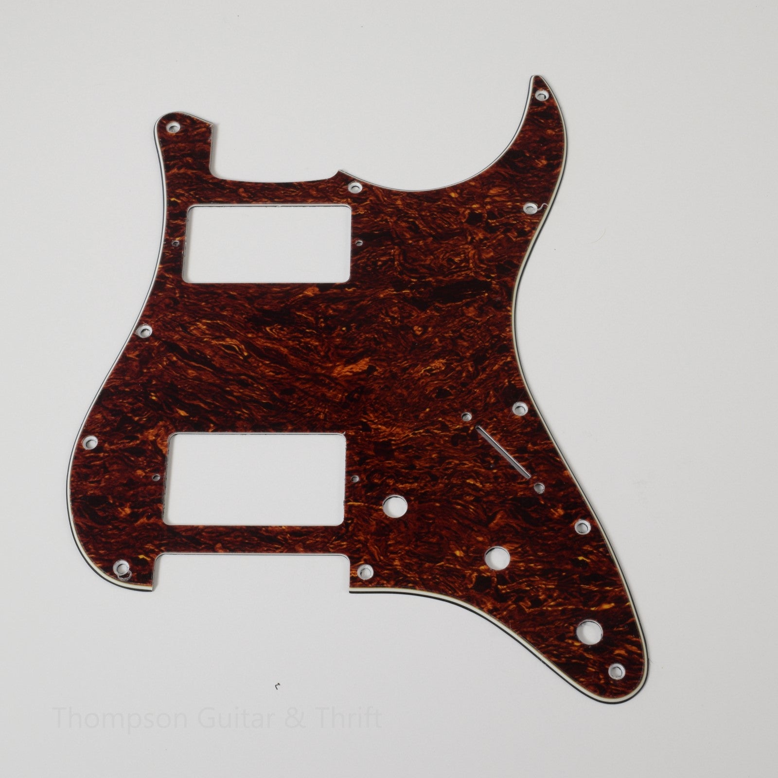 Red Tortoise Shell Strat Style Pickguard 11-Screw HH 3-Knob 3-Ply