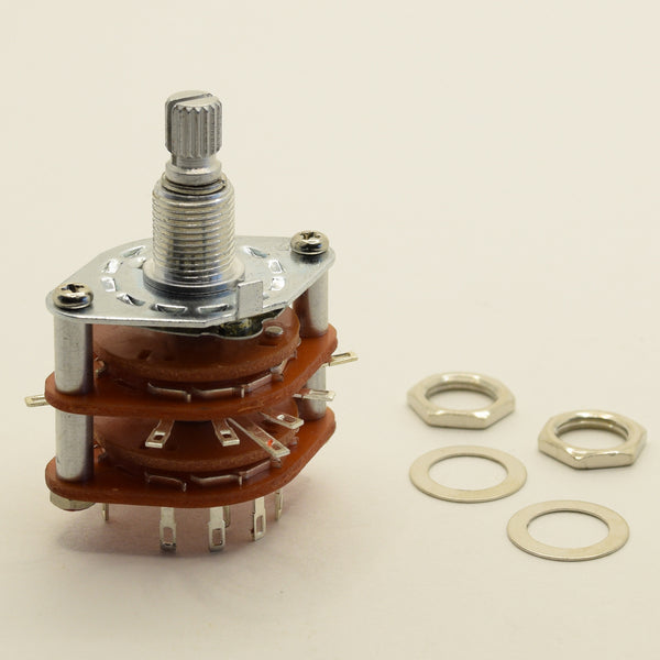 5 Way Rotary Switch Split Shaft Double Deck