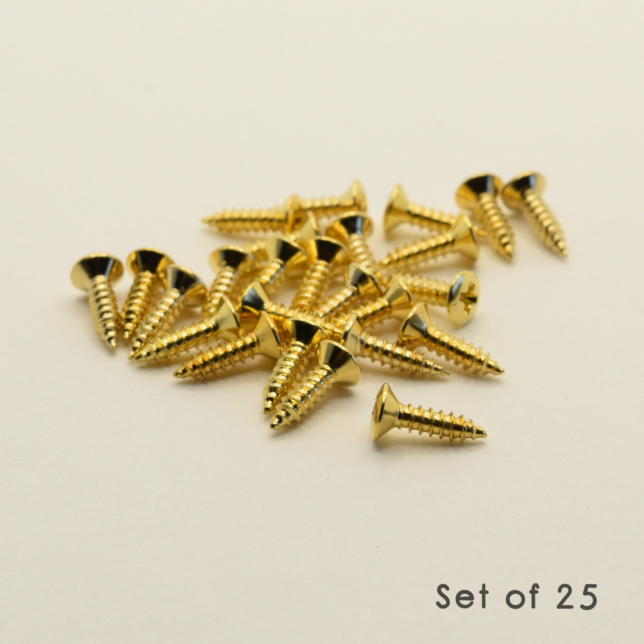 Gold Steel Pickguard Screws 2.5mm x 10mm
