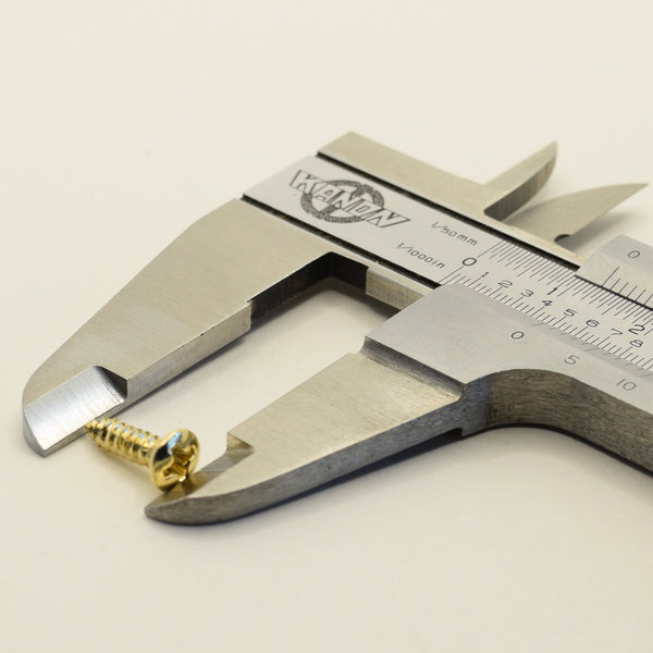 Gold Steel Pickguard and Control Plate Screws 3mm x 12mm