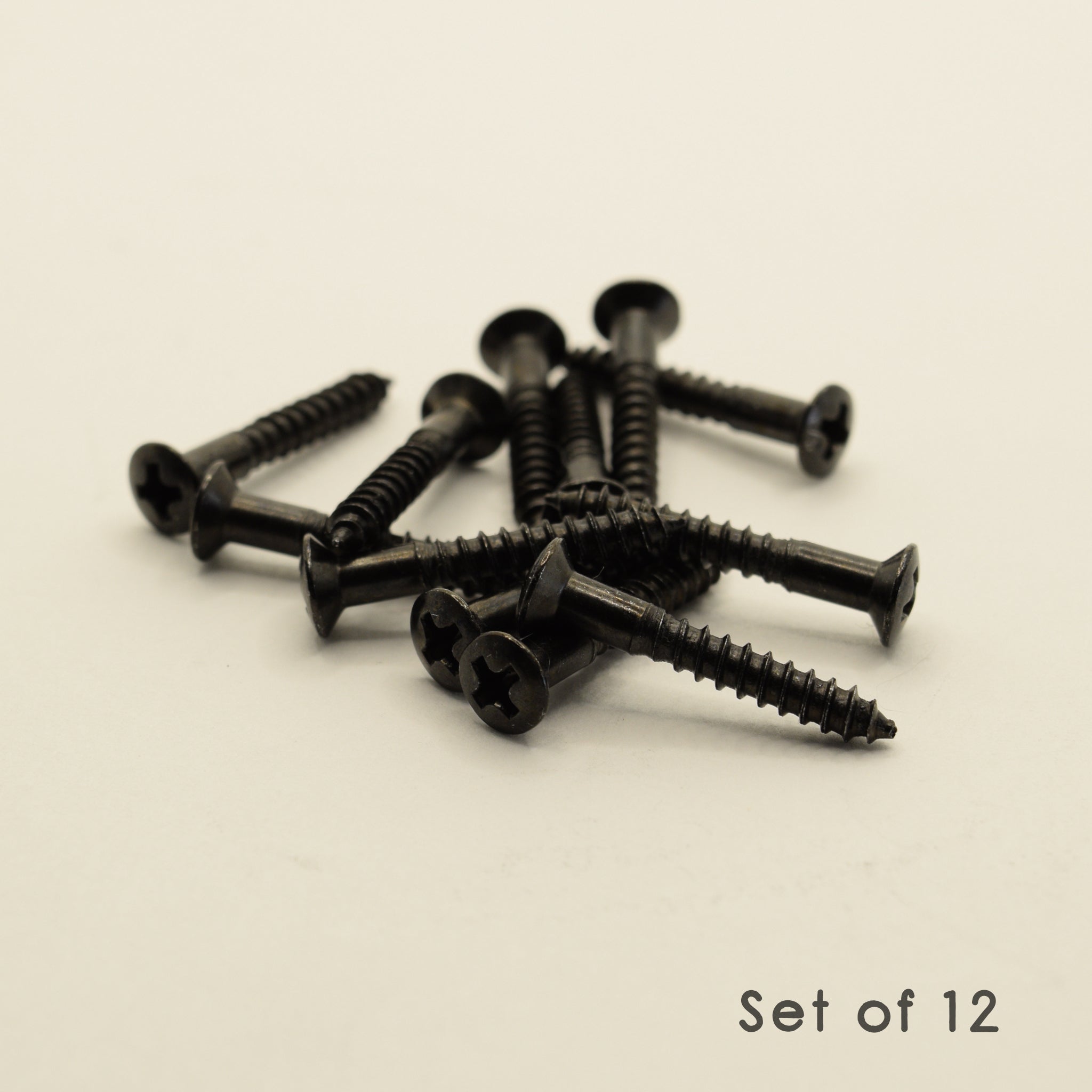 Black Steel Tele Bridge Screws 3.5mm x 25mm