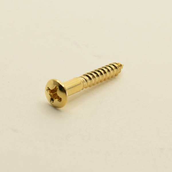 Gold Steel Tele Bridge Screws 3.5mm x 25mm