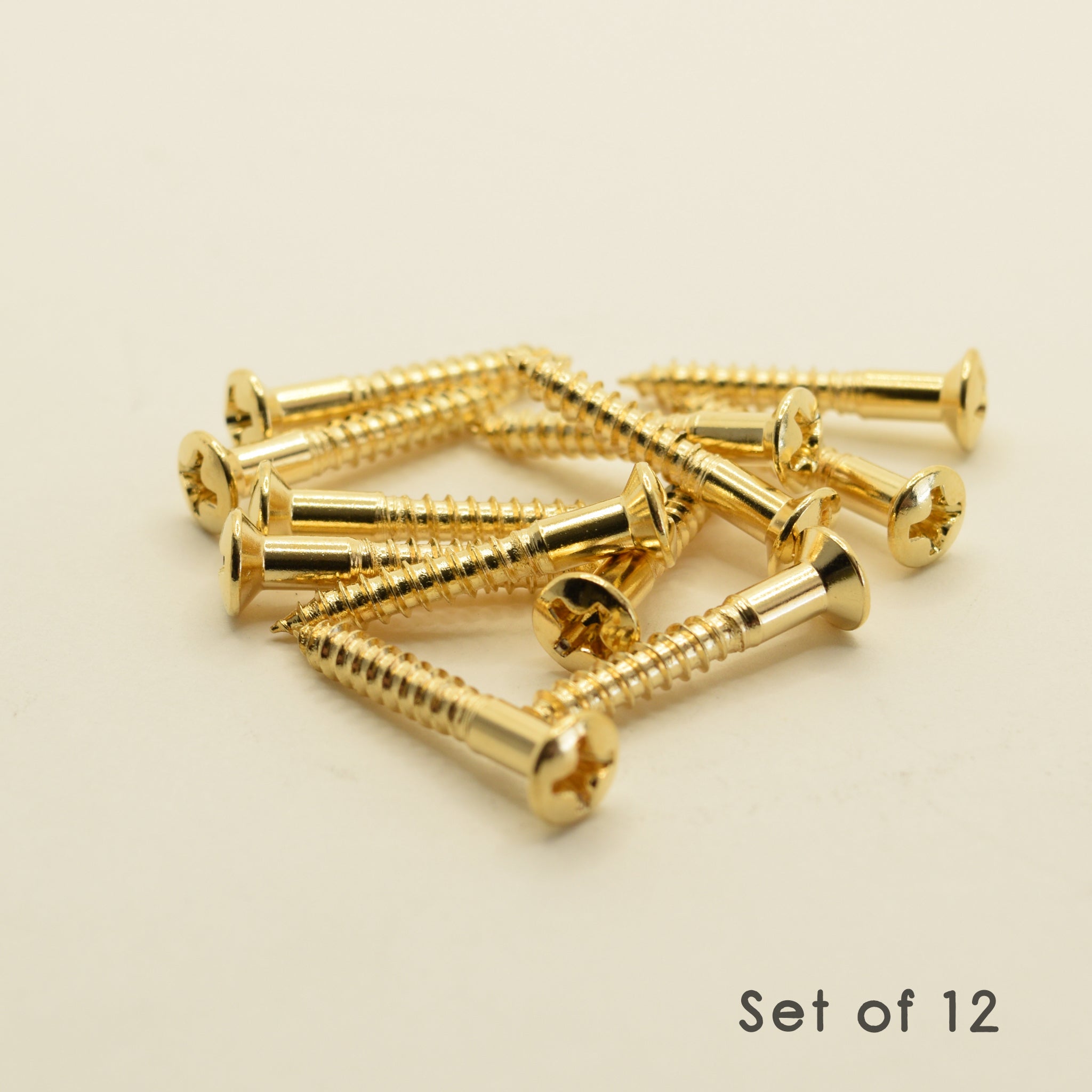 Gold Steel Tele Bridge Screws 3.5mm x 25mm