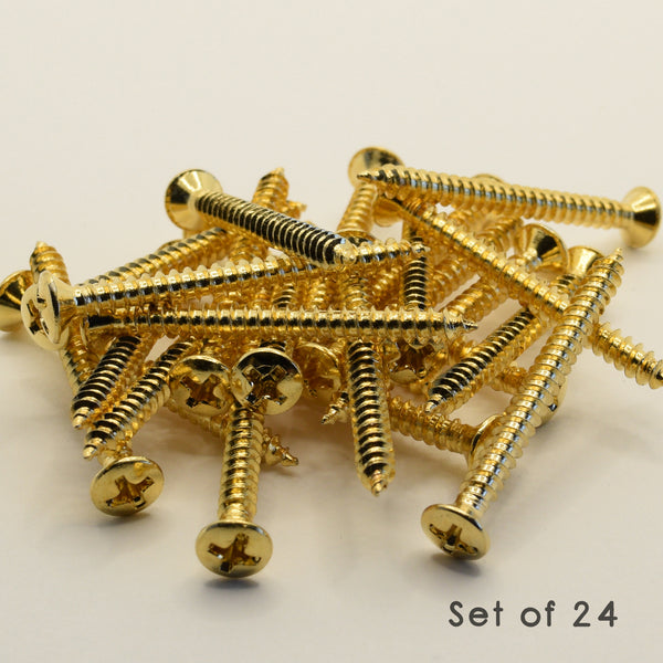 Gold Steel Neck Mounting Screws 4.2mm x 45mm