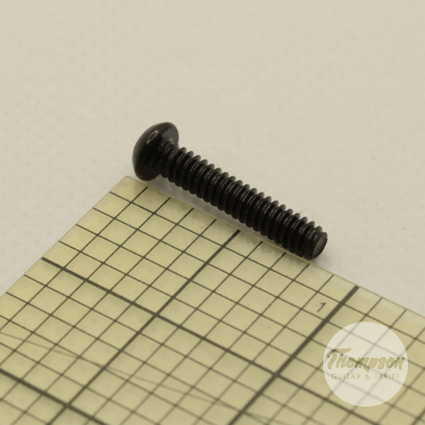 Black Steel Switch/Pickup Screws 6mm x 18mm