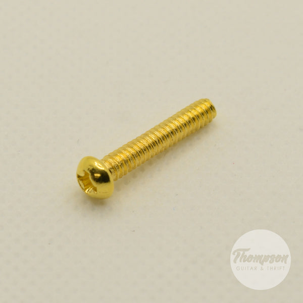 Gold Steel Switch/Pickup Screws 6mm x 18mm