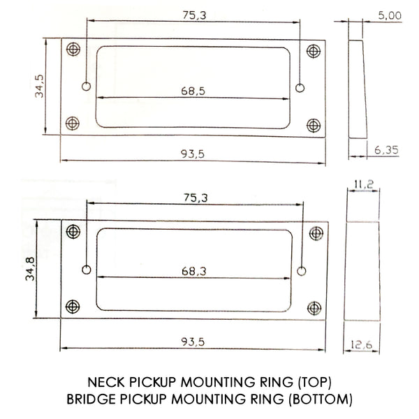 Muscle Shoals Alnico V Mini Humbucker Pickups