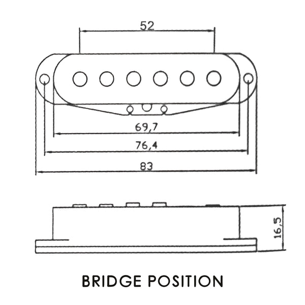 Single Coil Strat Pickup Cover Aged White - Bridge Position (Closeout)