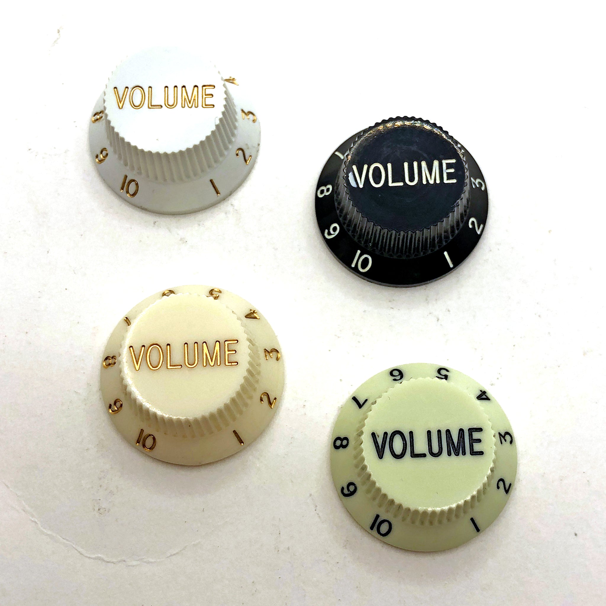 Strat Volume Knob In White/Cream/Black/Mint Green (CLOSEOUT)