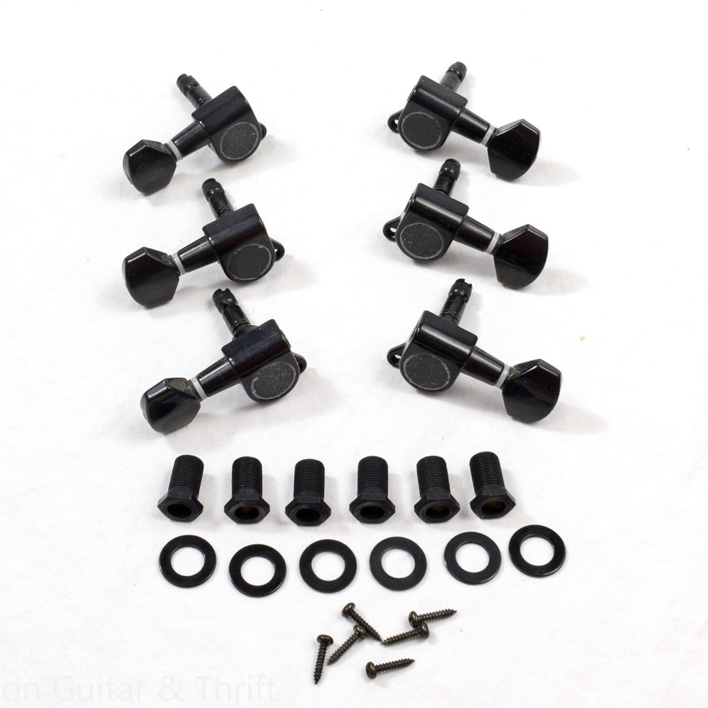 3x3 Black Proline Self Locking Tuners Set of 6 Thompson Guitar & Thrift
