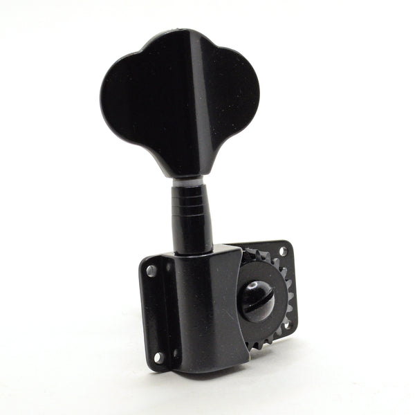 4-In Line Thunder Series Open Gear Black Bass Tuners