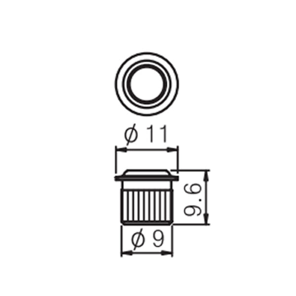 Wilkinson Vintage Style Tuner Standard Bushings 9mm Set of 6
