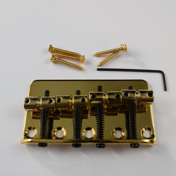 Standard Bass Bridge in Chrome, Black and Gold (NOS) (Blemished)