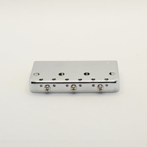 Chrome Short Tele Style Bridge with Brass Saddles
